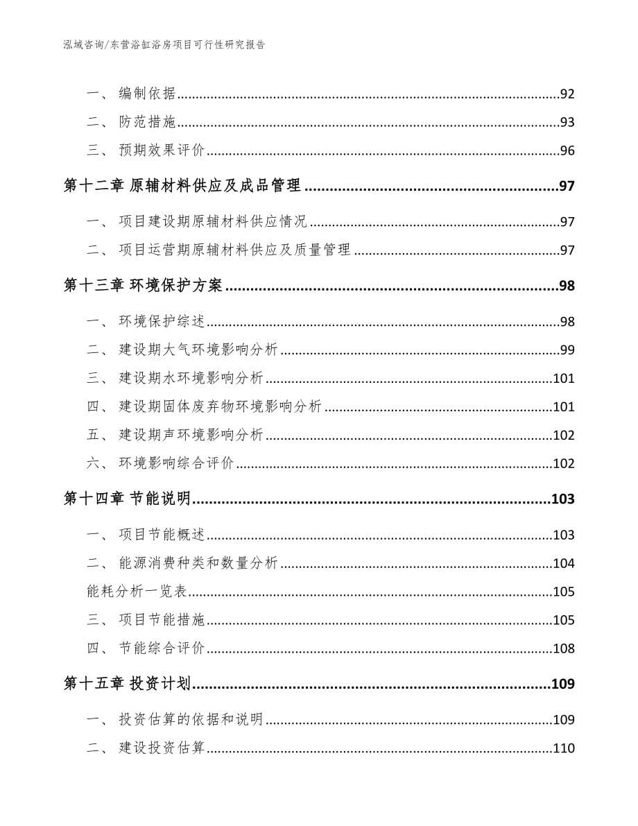 东营浴缸浴房项目可行性研究报告_第5页