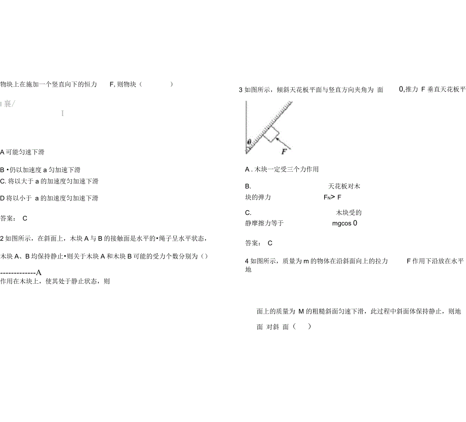 斜面类受力分析_第1页