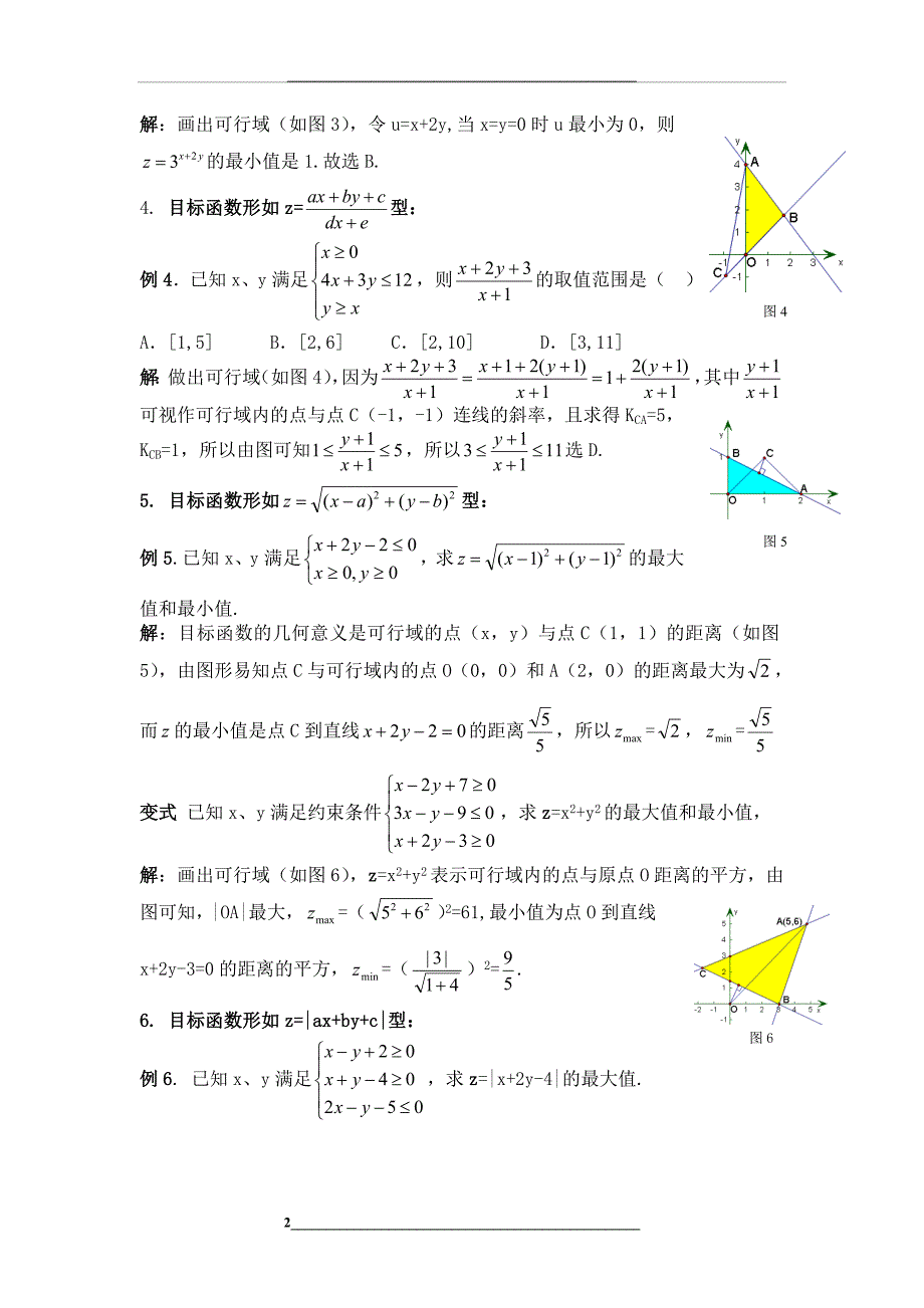 线性规划所有类型总结(很全的)_第2页