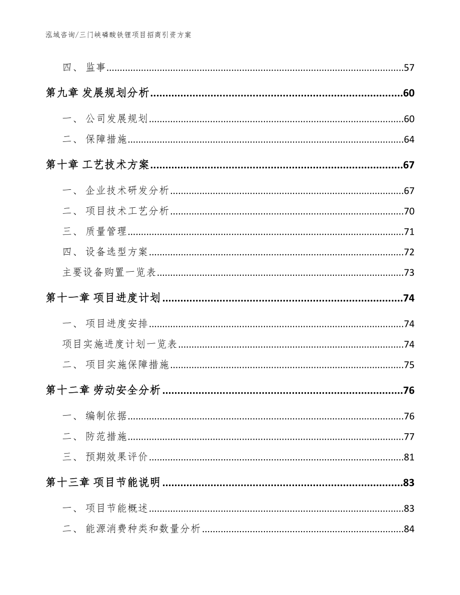 三门峡磷酸铁锂项目招商引资方案_第3页