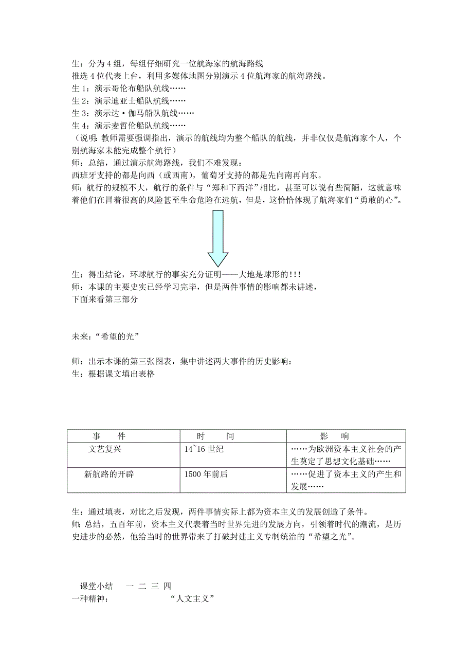 九年级历史上册《第10课 资本主义时代的曙光》教案 新人教版(II)_第4页