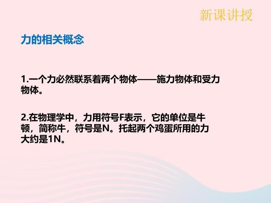 2022-2023学年八年级物理下册7.1力课件新版新人教版_第5页