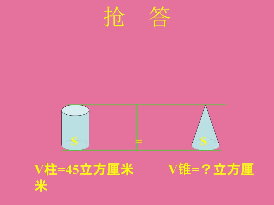 六年下圆柱和圆锥的体积练习PPT课件_第3页