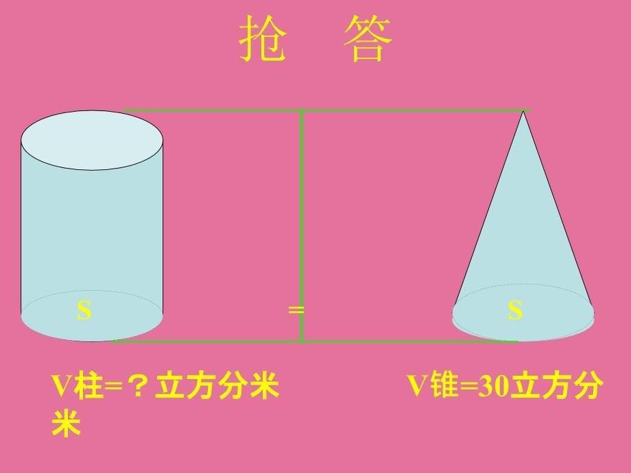 六年下圆柱和圆锥的体积练习PPT课件_第5页