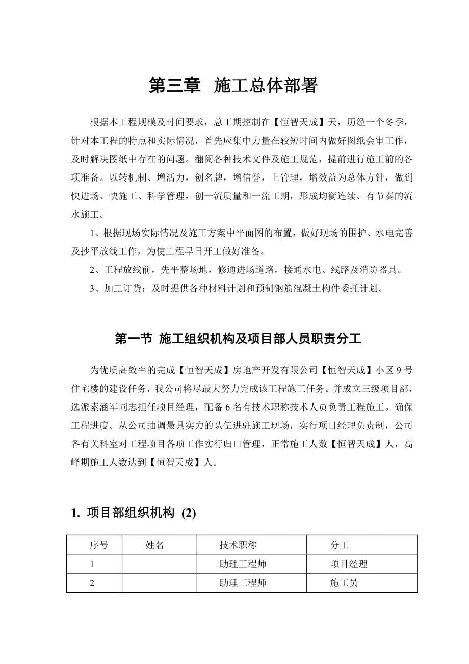 某房地产开发公司住宅楼施工组织设计方案_第5页