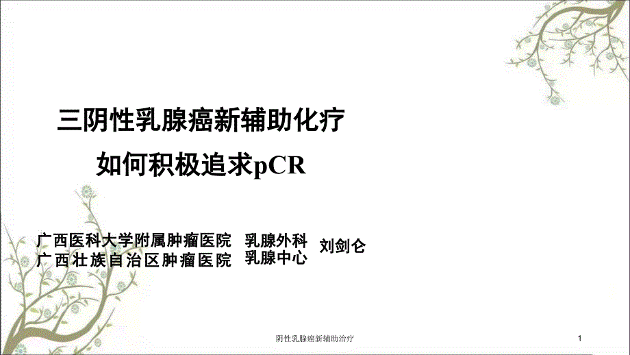 阴性乳腺癌新辅助治疗课件_第1页