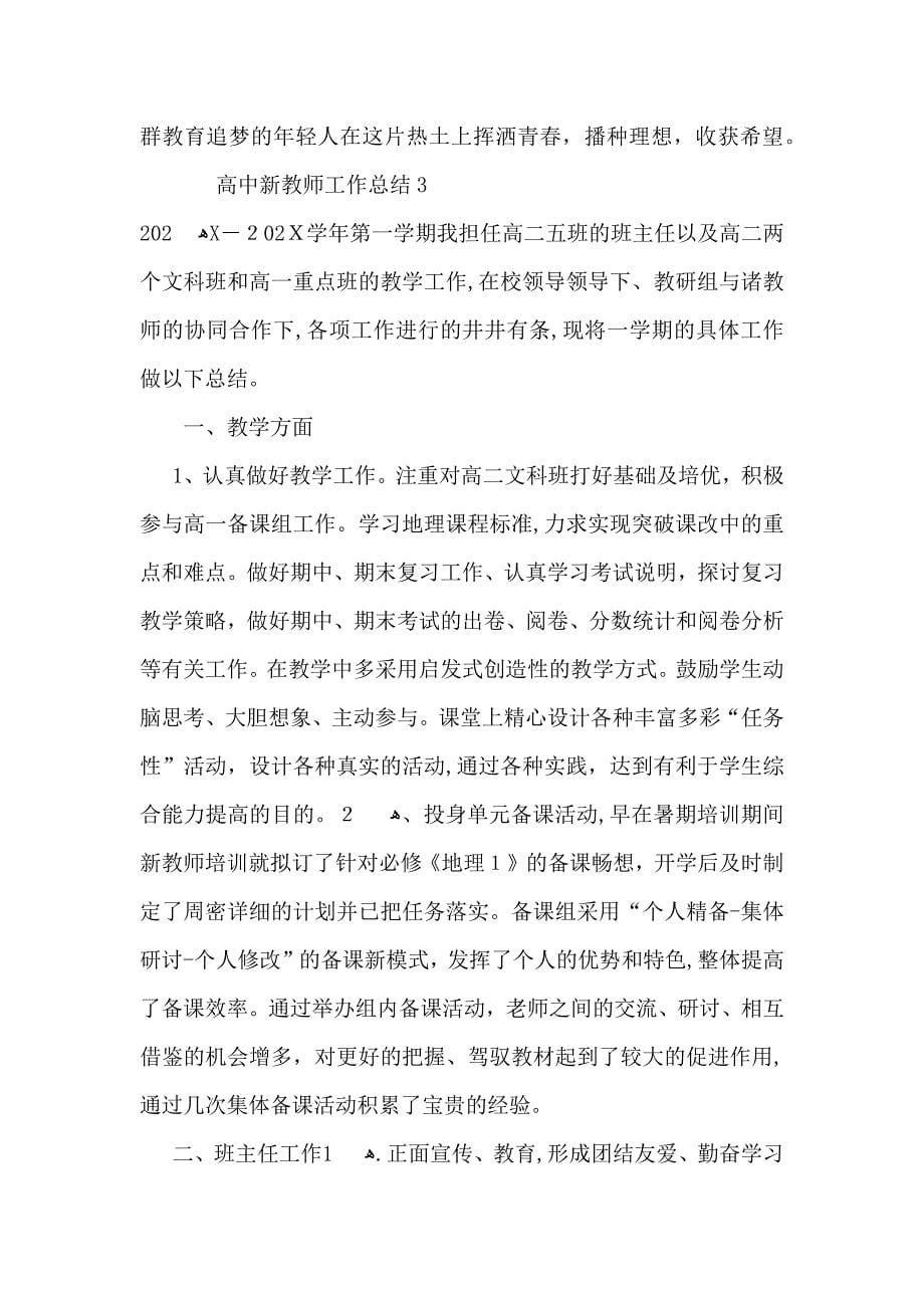 高中新教师工作总结_第5页