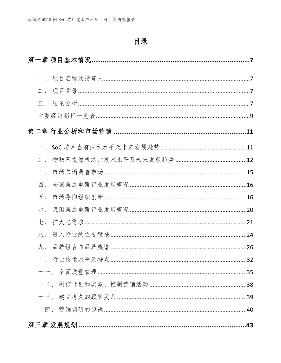 邵阳SoC芯片技术应用项目可行性研究报告_第1页