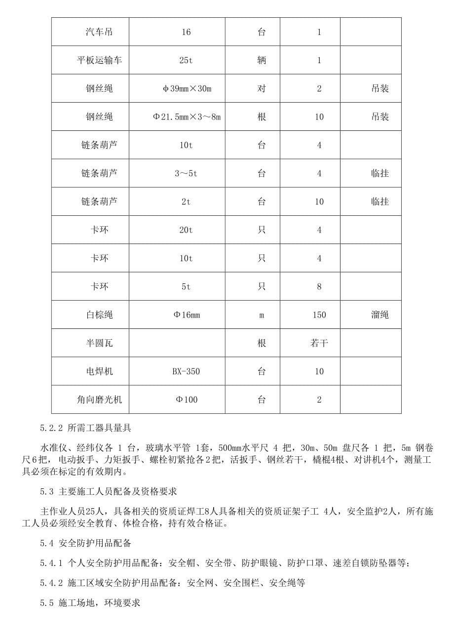 2&#215;660MW机组脱硝装置安装、吊装施工方案及作业指导书_第5页