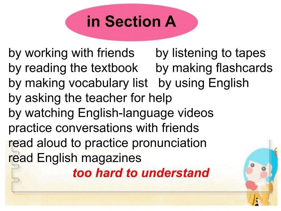 人教版九年级英语新目标 Unit 1 How do you study for a test课件_第5页