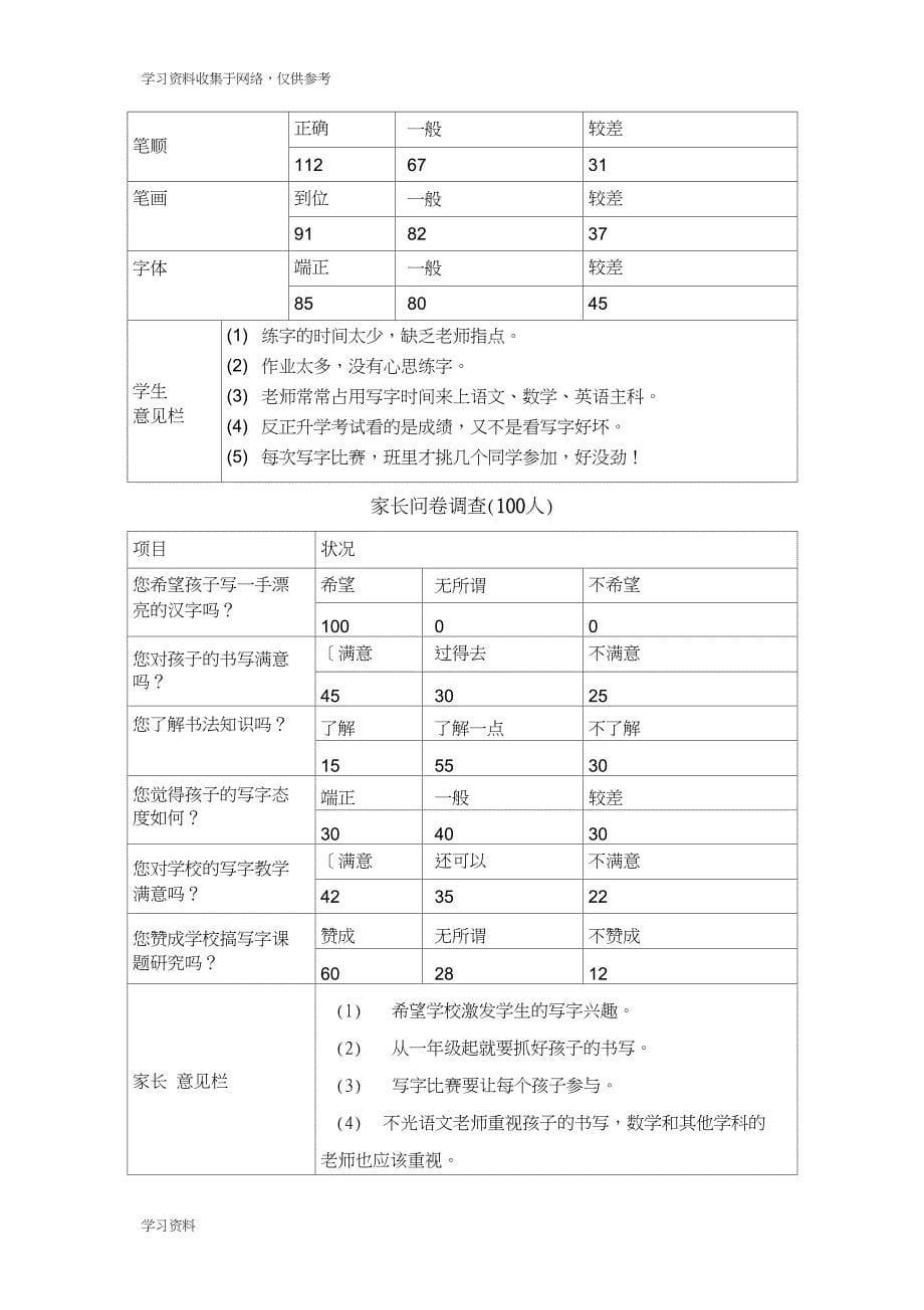 农村小学生写字能力培养的研究阶段总结_第5页