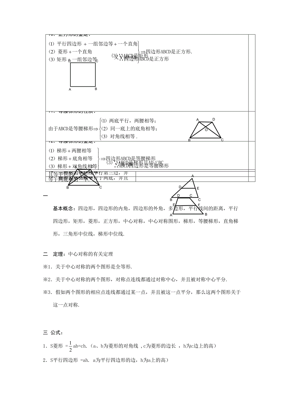 2023年上海八年级数学四边形知识点总结很好很全面_第3页