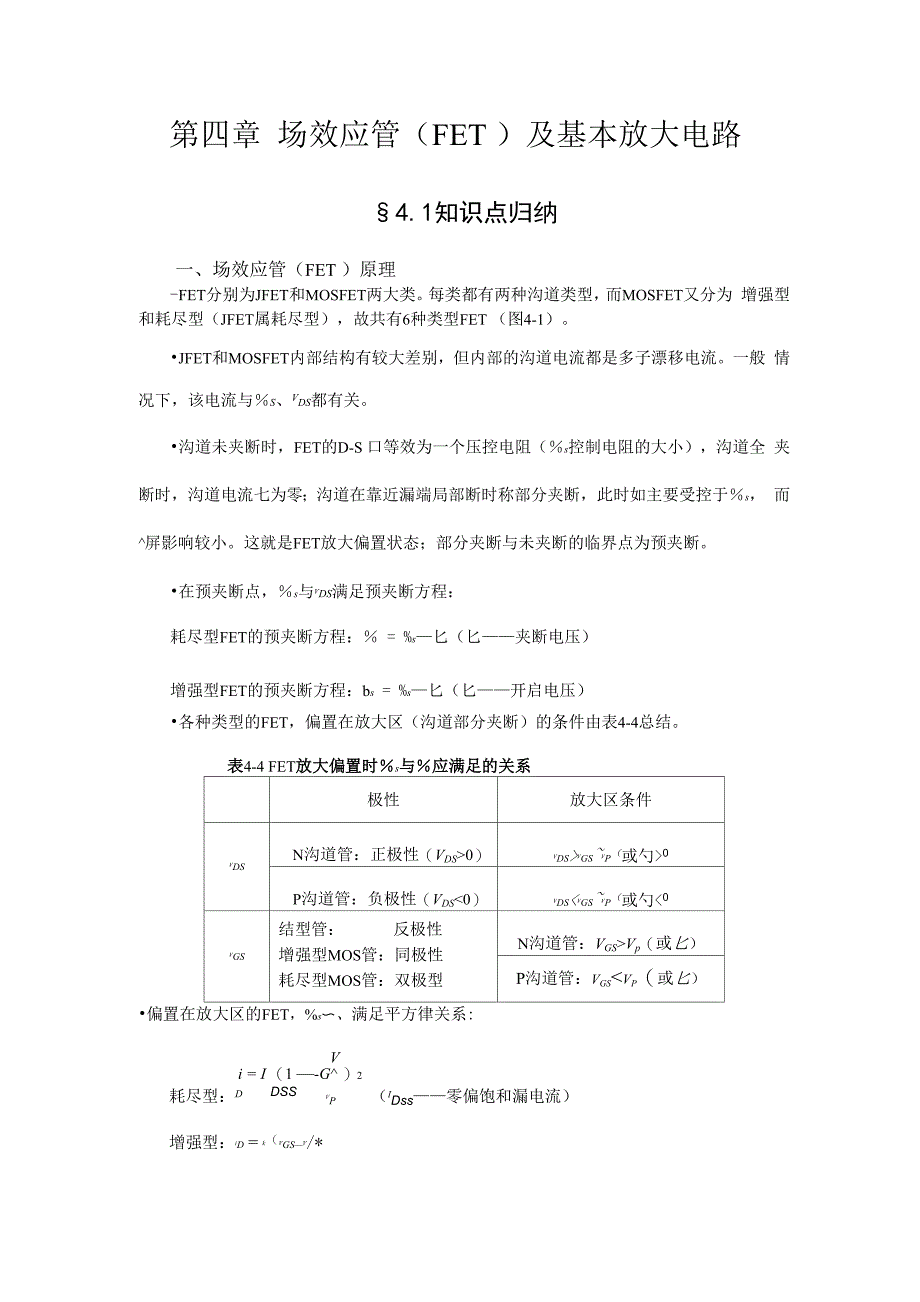 第四章 场效应管及基本放大电路_第1页