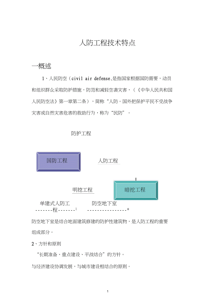 人防工程技术特点汇总_第1页