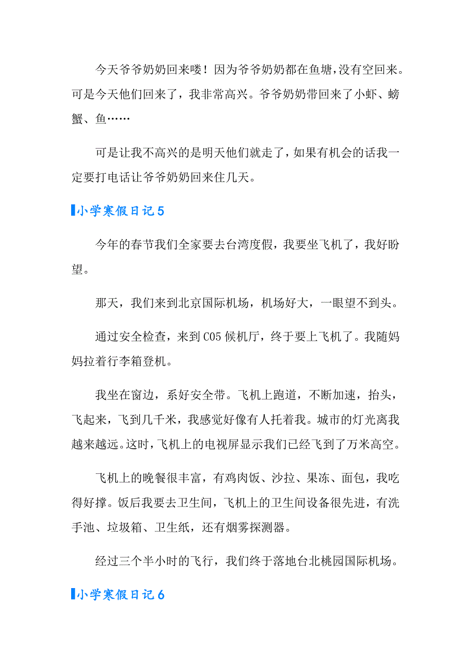 小学寒假日记(集锦15篇)_第3页