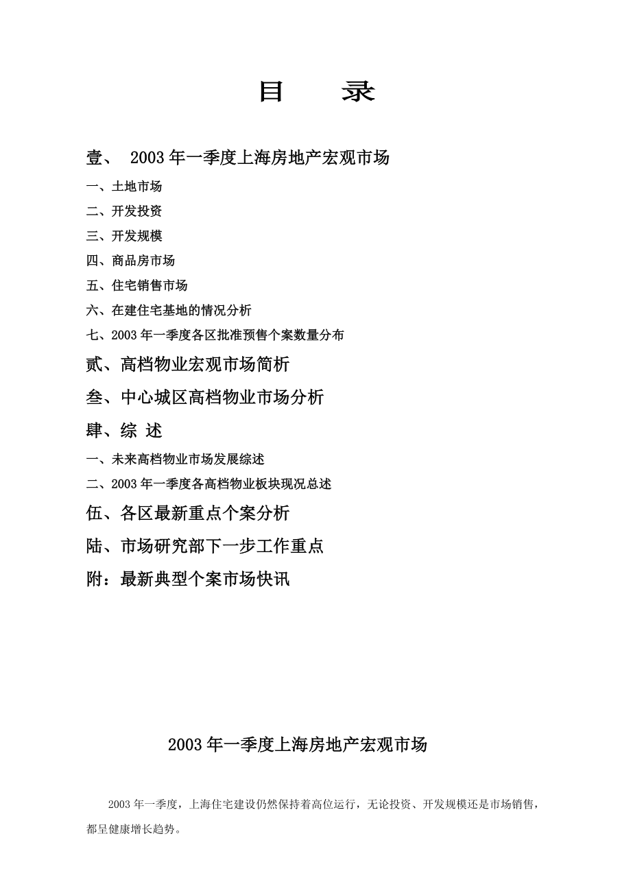 上海市高档物业市场调查报告_第1页
