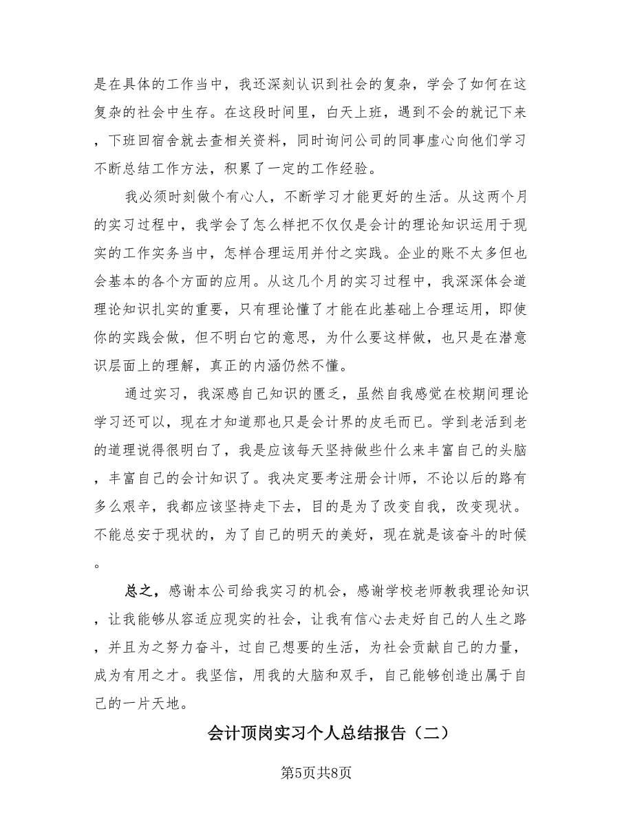 会计顶岗实习个人总结报告（2篇）.doc_第5页