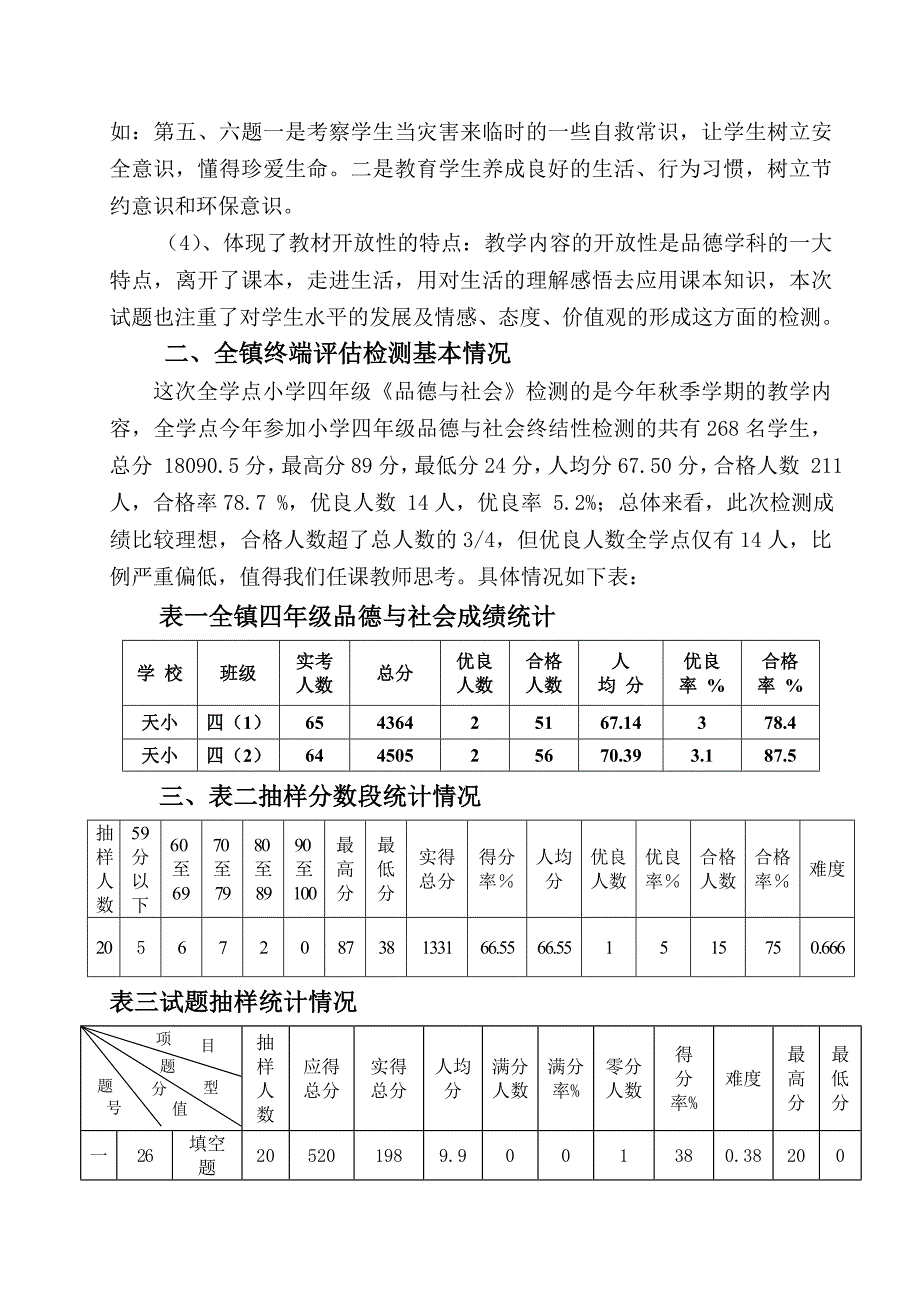 四年级品德与社会期末成绩分析表_第2页