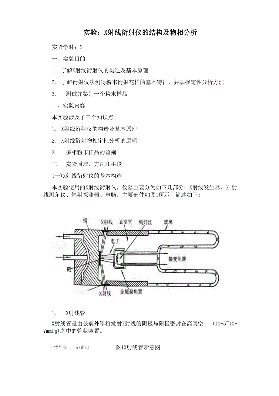 2 X射线衍射仪的结构及物相分析_第1页