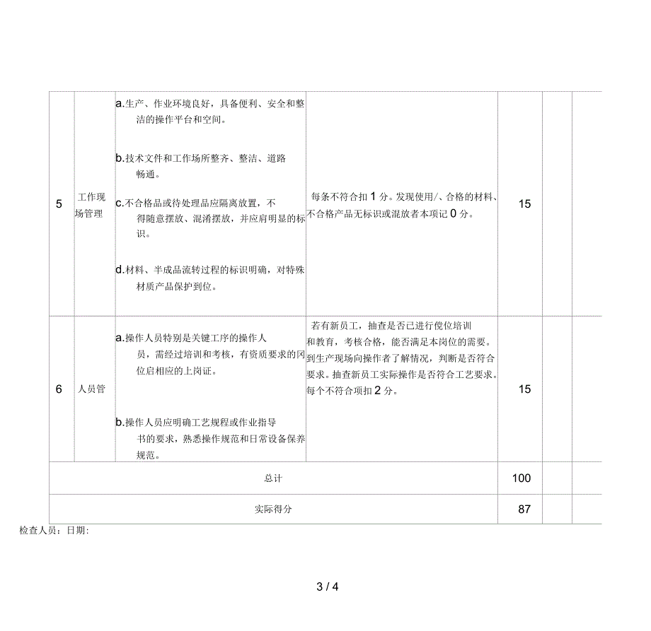 工艺纪律检查表_第3页