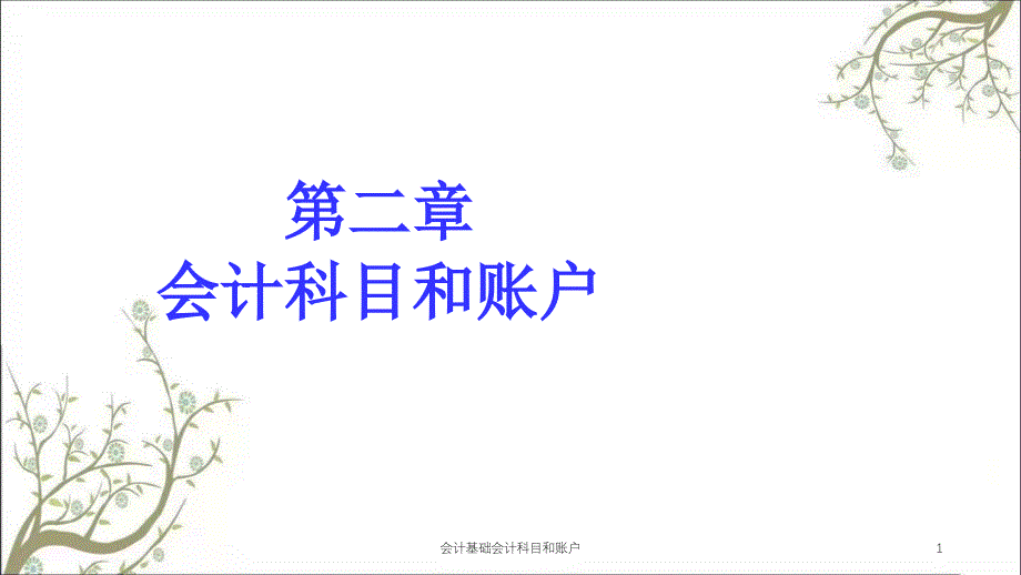 会计基础会计科目和账户课件_第1页