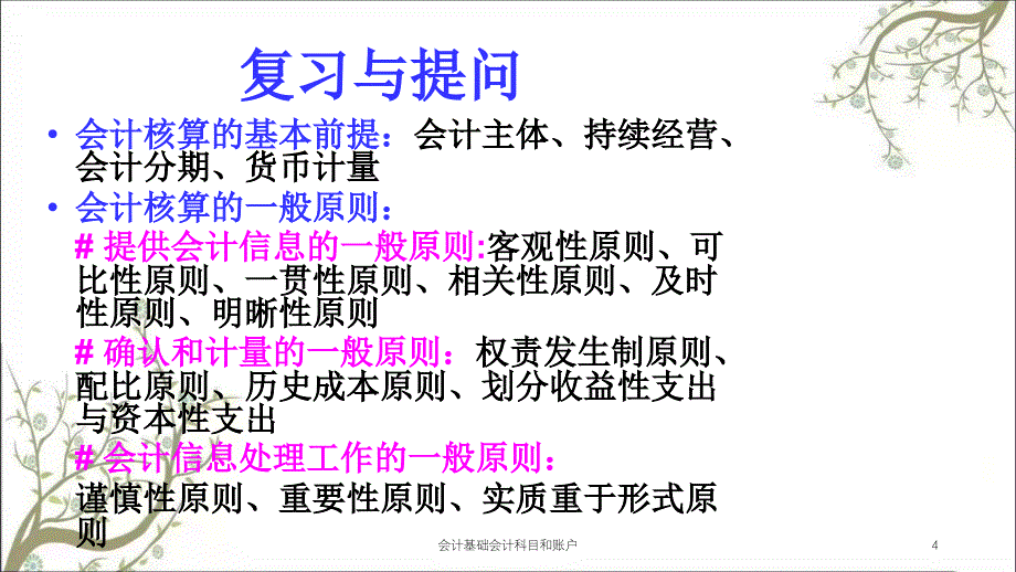 会计基础会计科目和账户课件_第4页