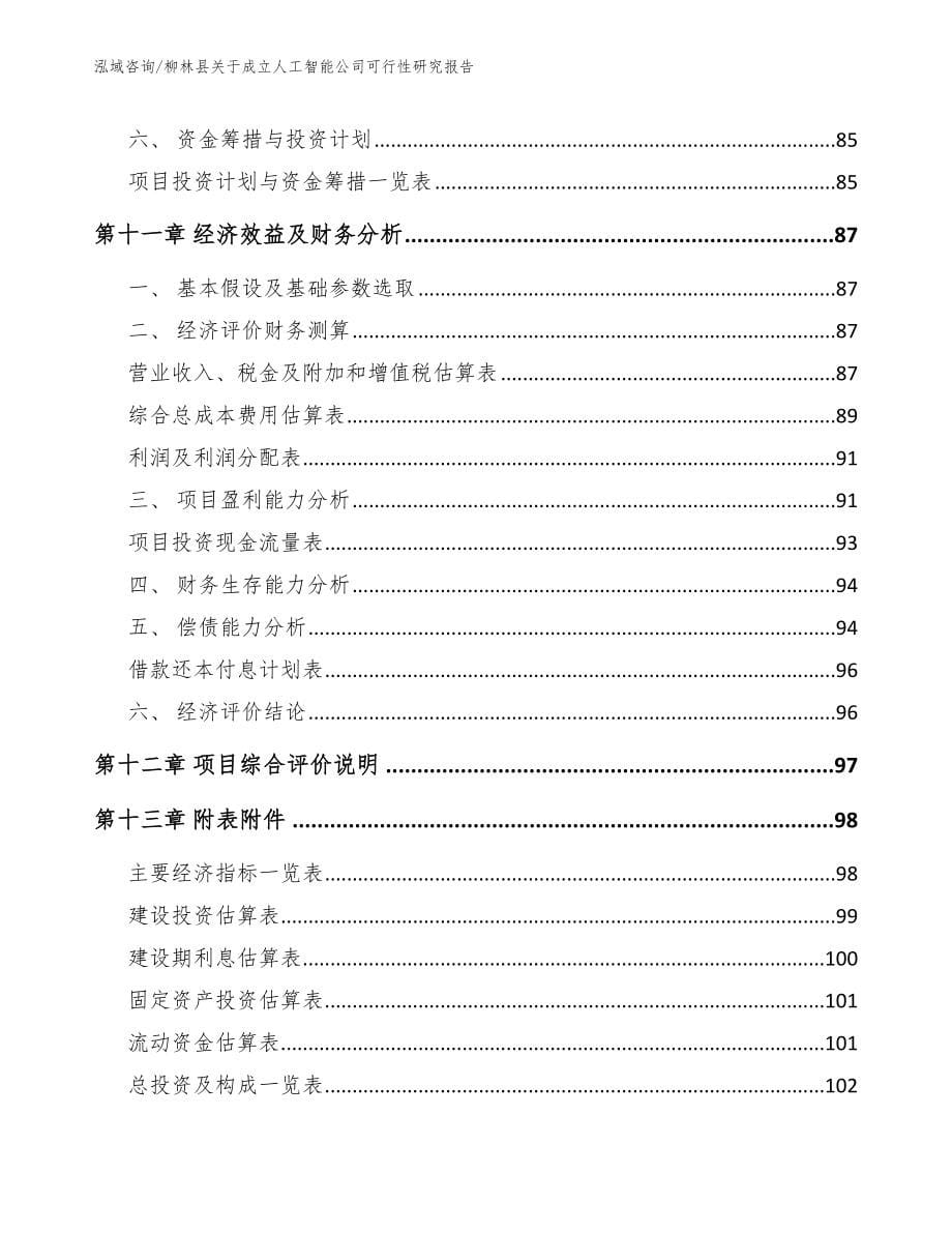 柳林县关于成立人工智能公司可行性研究报告【范文模板】_第5页