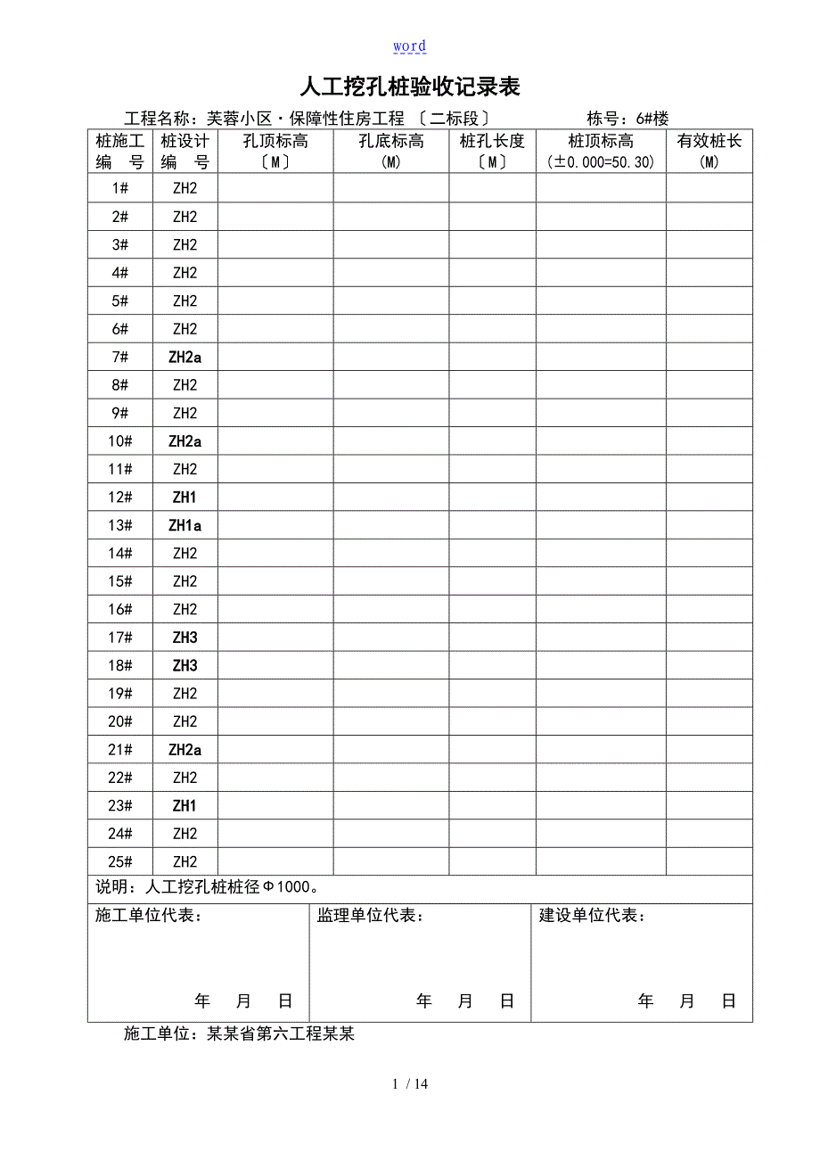 挖孔桩验收现用图解表_第1页