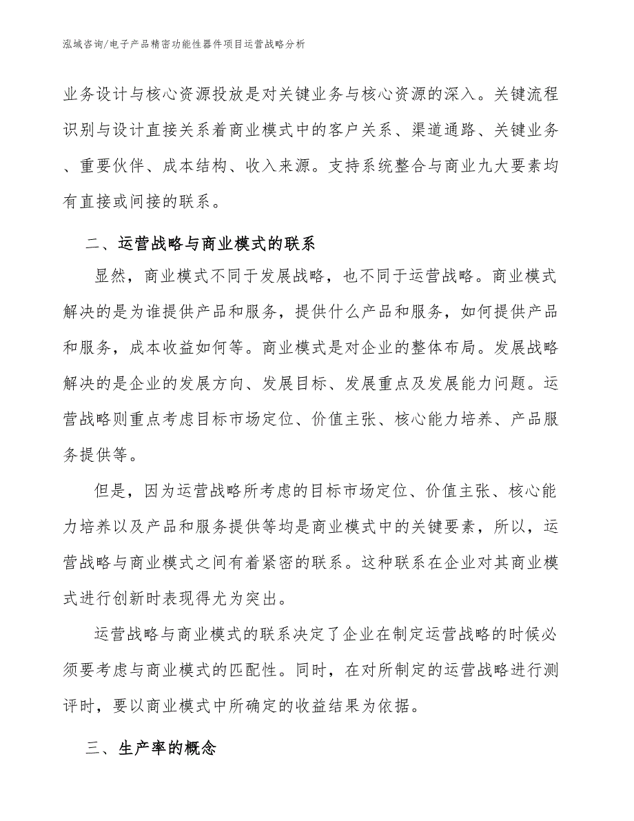 电子产品精密功能性器件项目运营战略分析（参考）_第4页