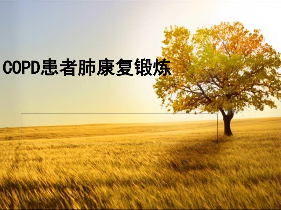 医学专题：COPD肺康复_第1页