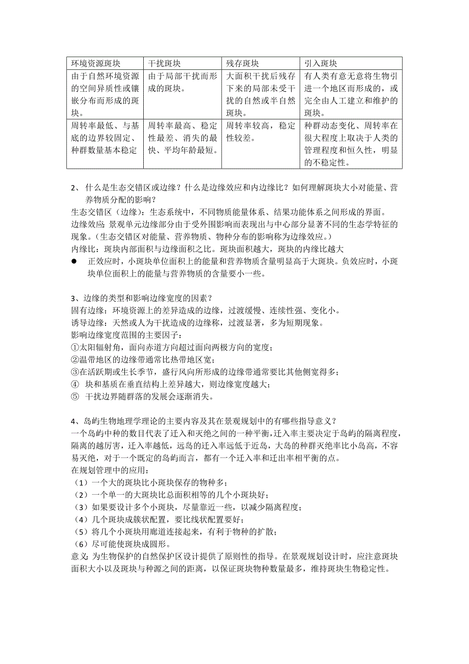 景观生态学复习(前四章)_第4页