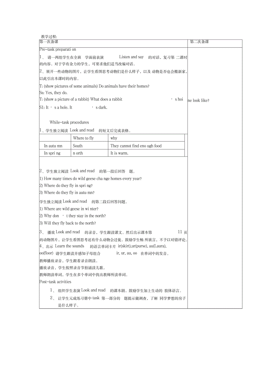 沪教版英语五年级下册ModuleUnit2《ournewhome!》word公开课教案1_第4页