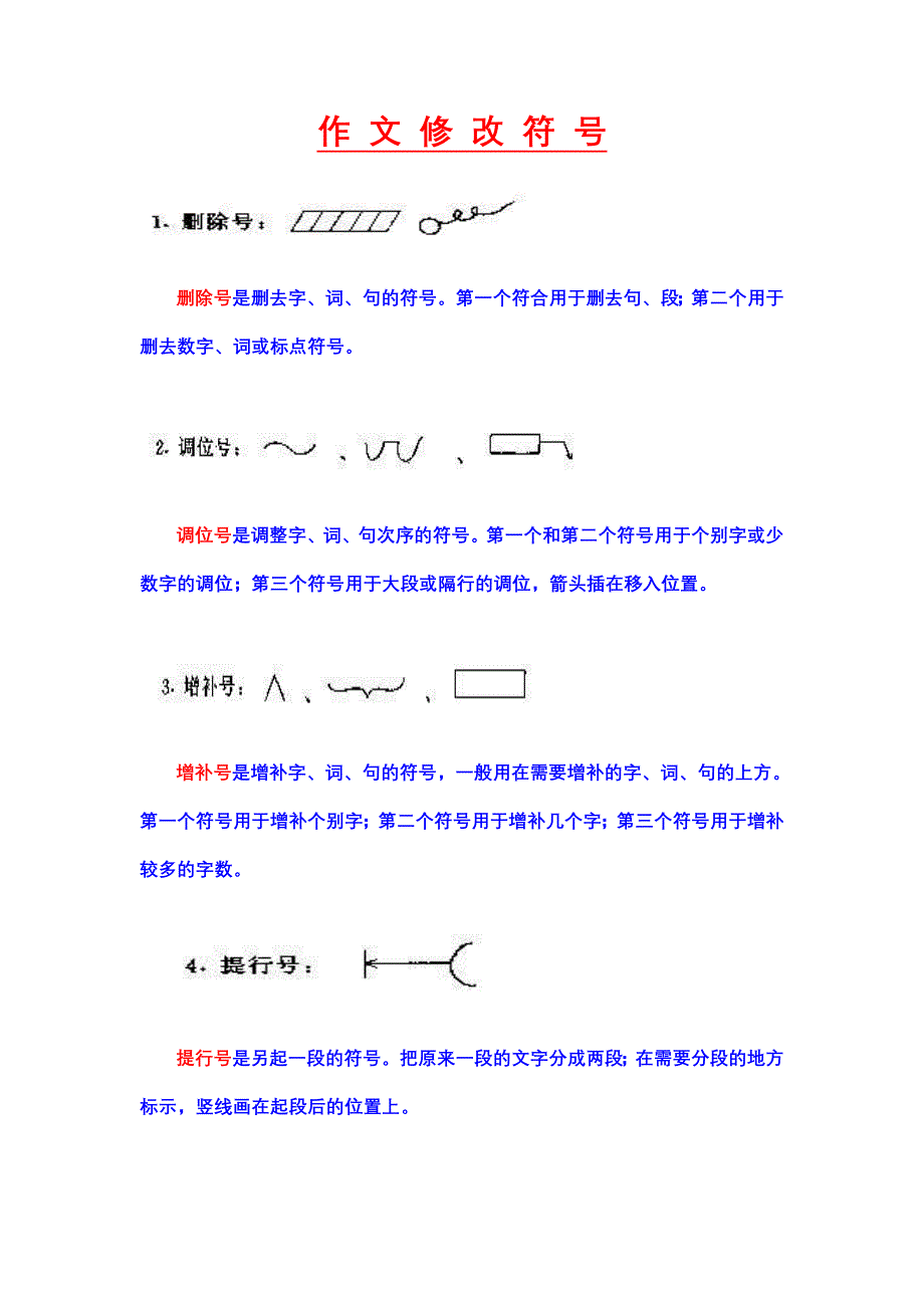 作文修改符号一览_第1页