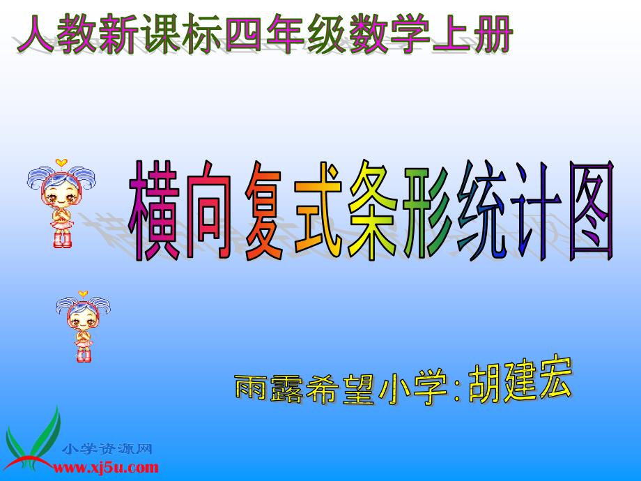 人教新课标数学四年级上册《横向复式条形统计图》PPT课件_第1页