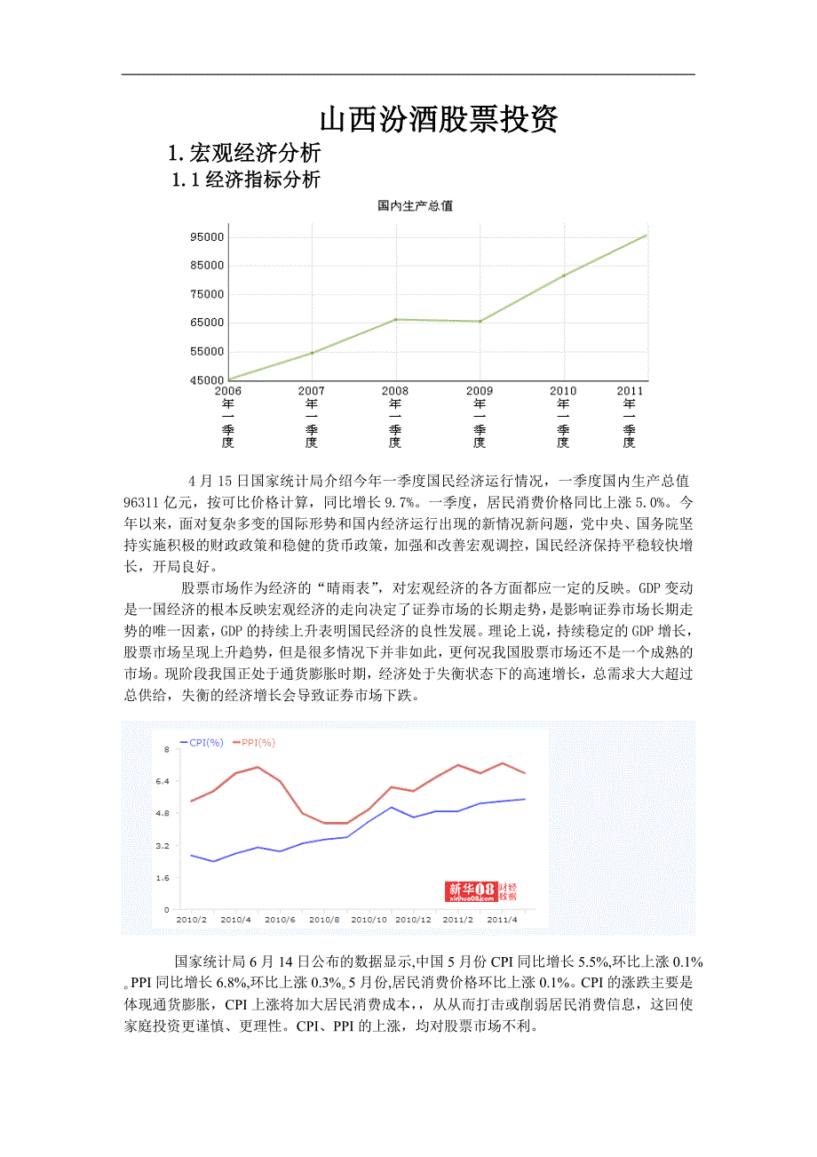 山西汾酒股票投资分析报告.doc_第1页