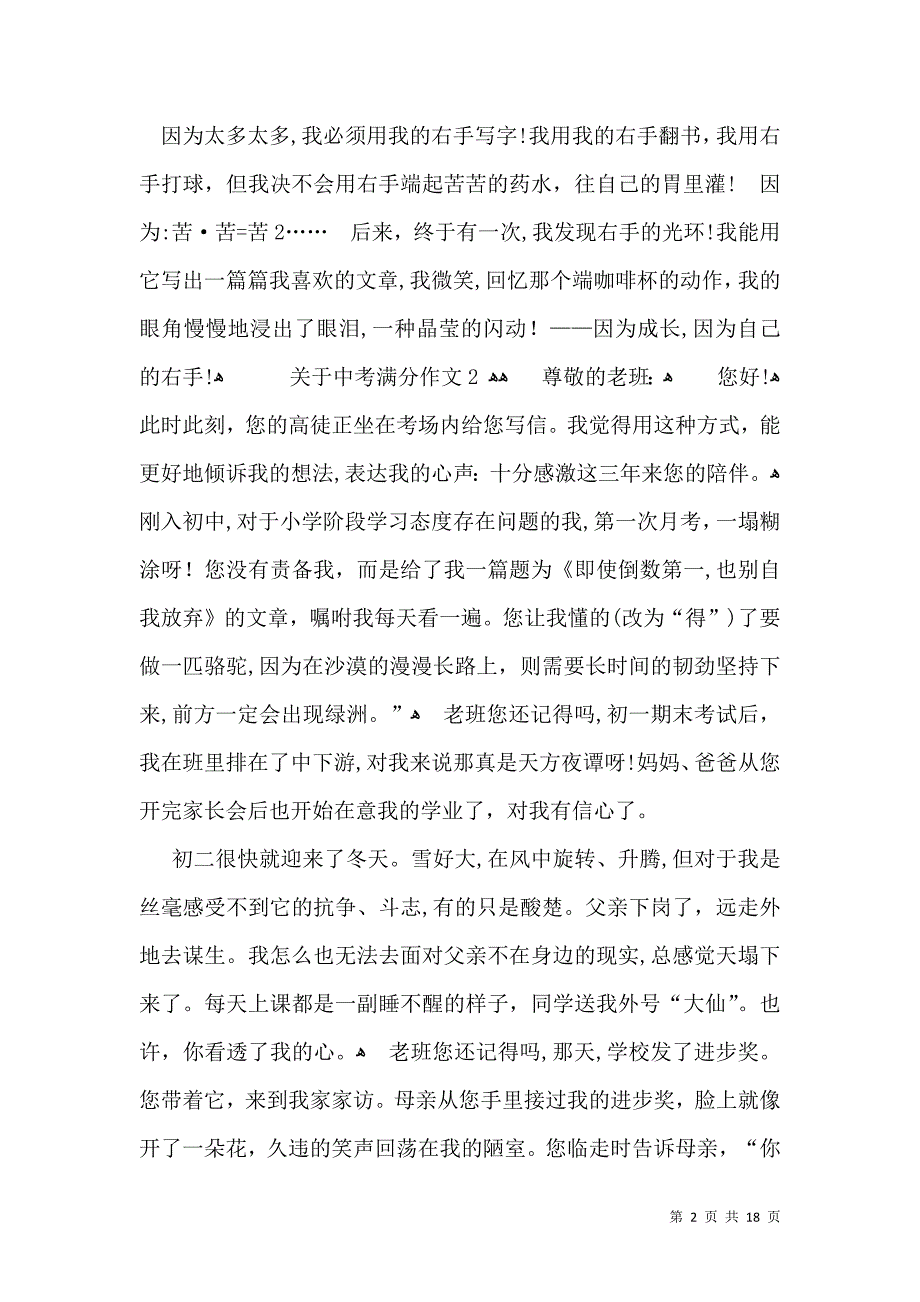 关于中考满分作文_第2页