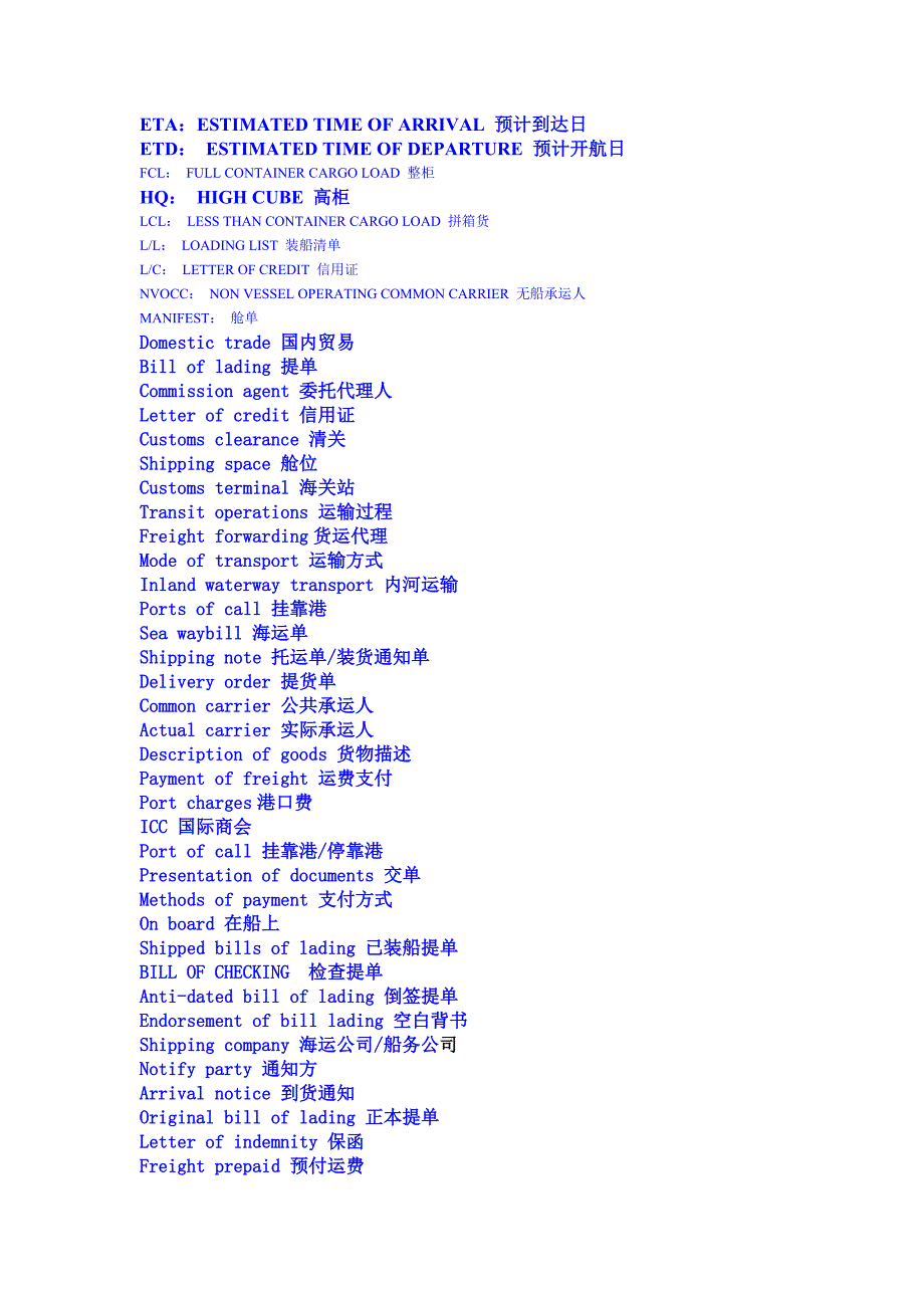 货代物流常用英语总结_第4页
