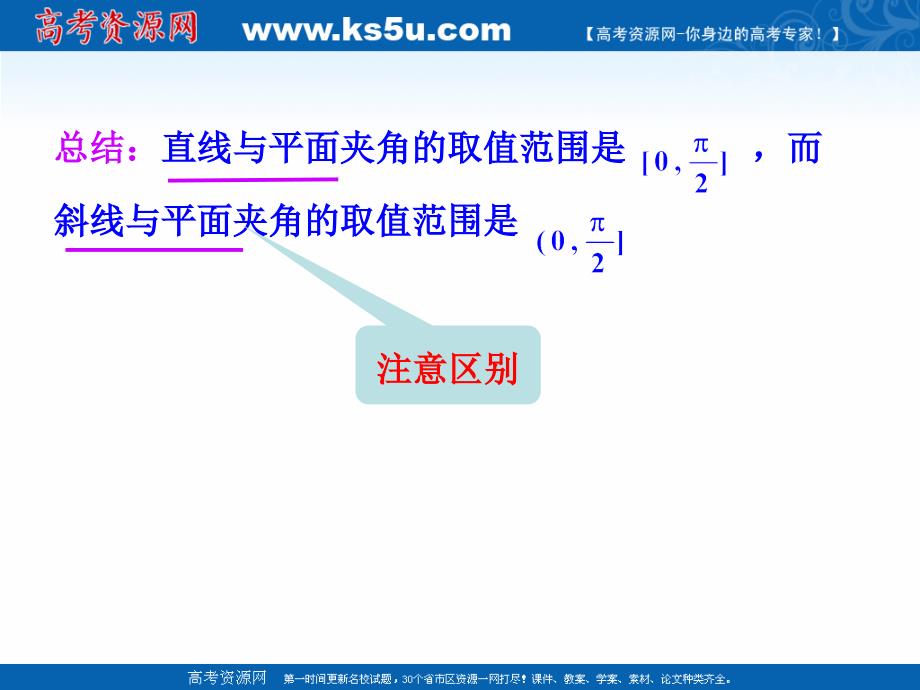 2018年高中数学 第二章 空间向量与立体几何 2.5.3 直线与平面的夹角课件2 北师大版选修2-1_第4页