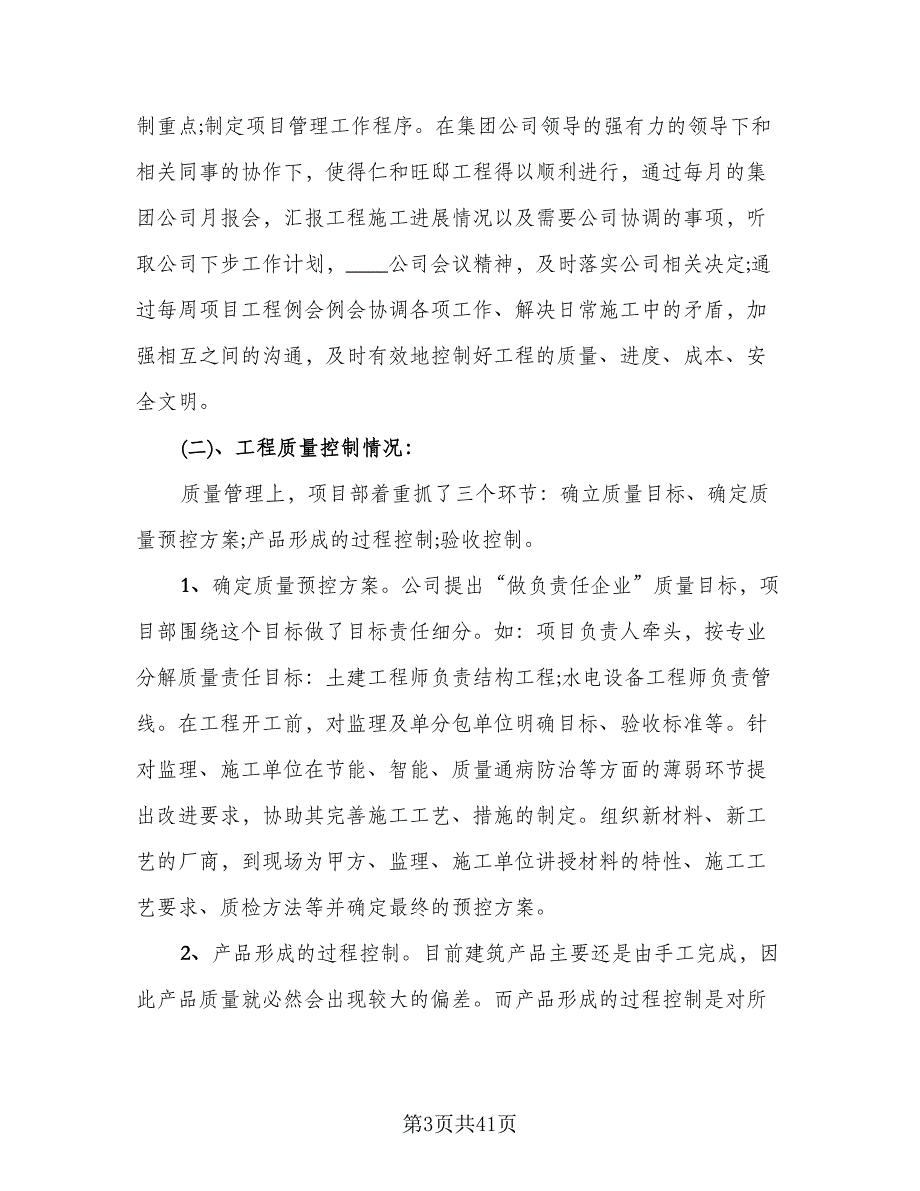 2023项目经理个人年终总结（9篇）_第3页