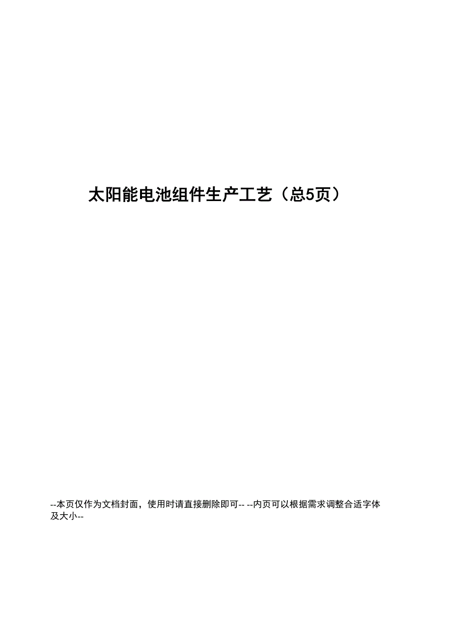 太阳能电池组件生产工艺_第1页