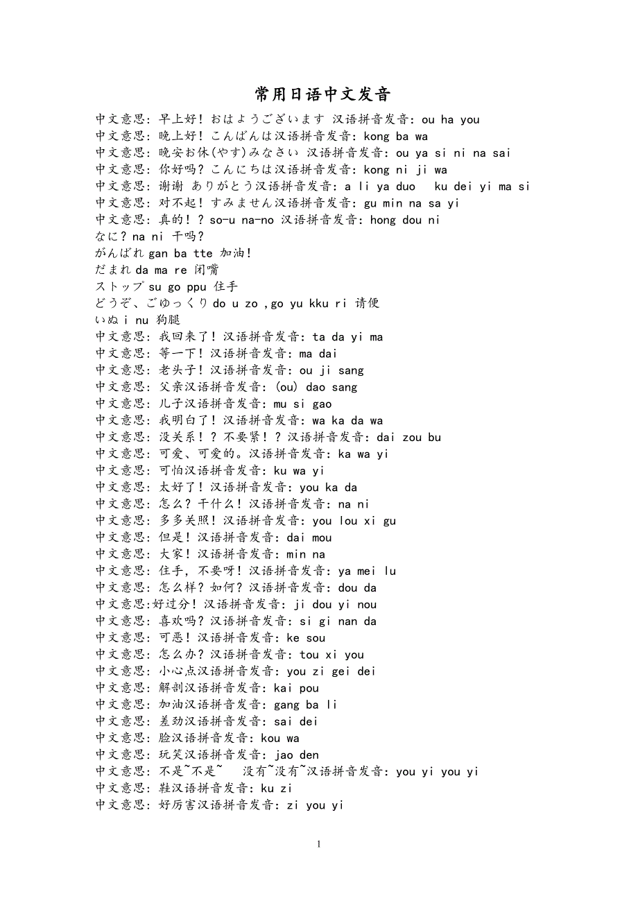 常用日语中文发音.doc_第1页