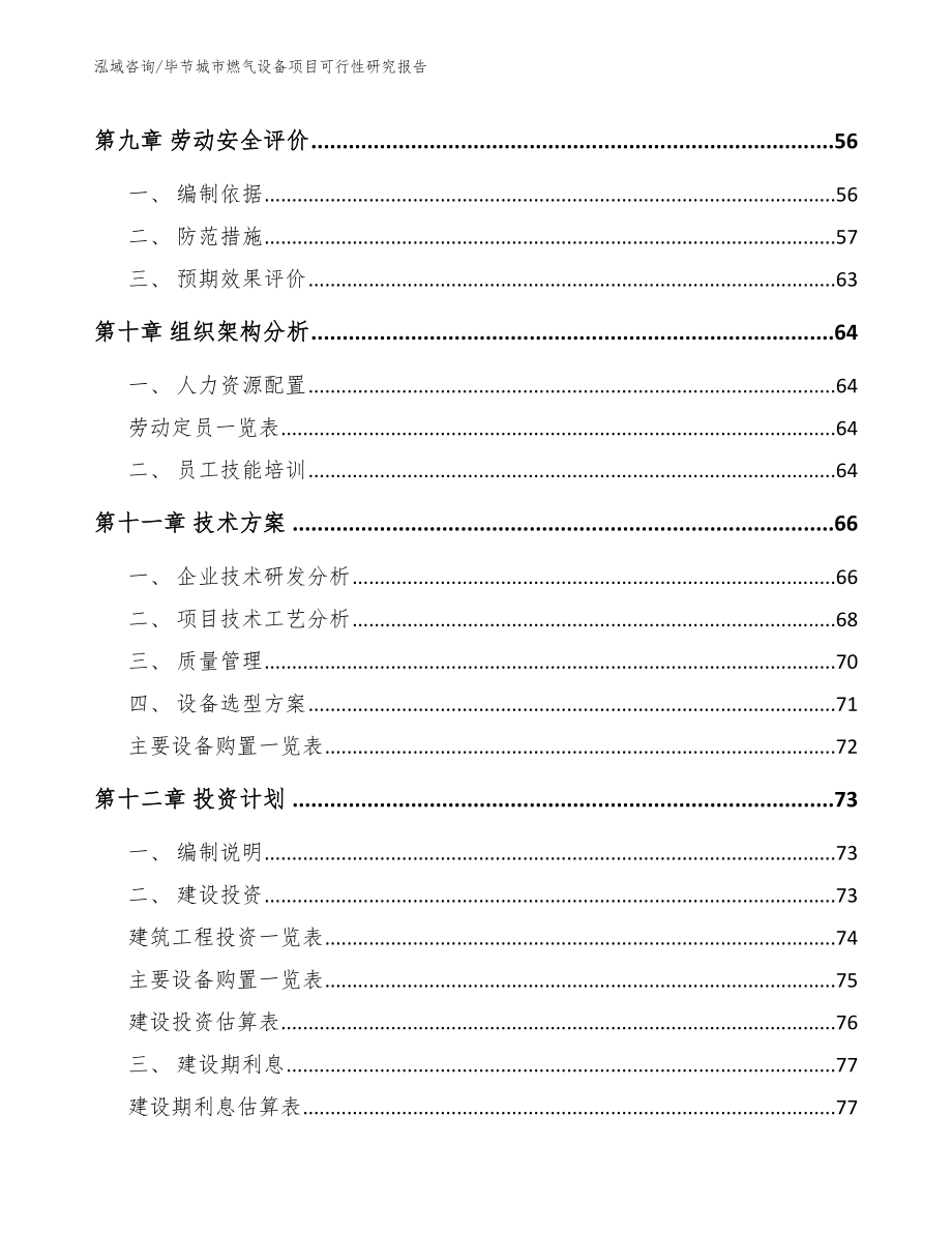 毕节城市燃气设备项目可行性研究报告_第4页