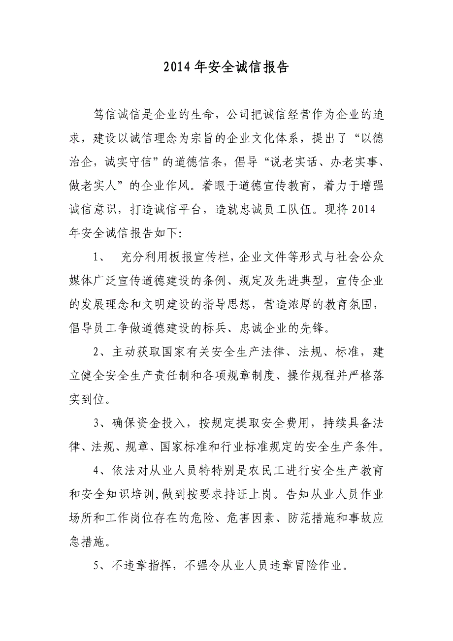 安全诚信报告_第1页