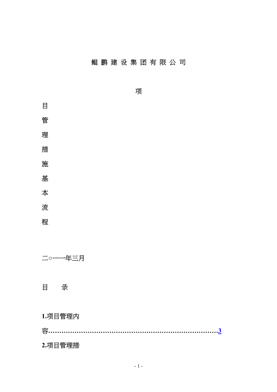 某公司项目管理措施基本流程_第1页