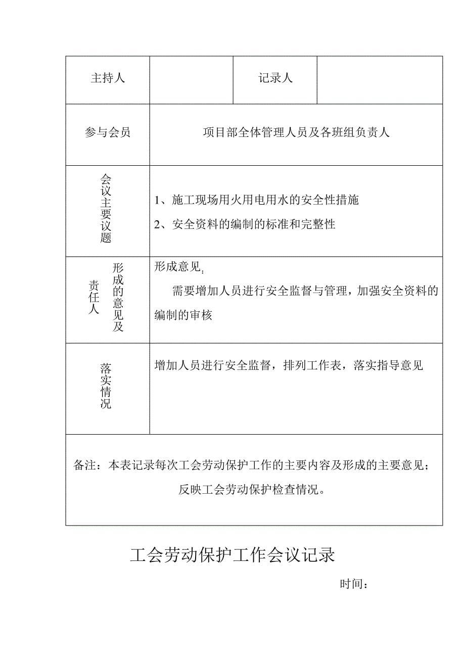 工会劳动保护工作会议记录_第5页