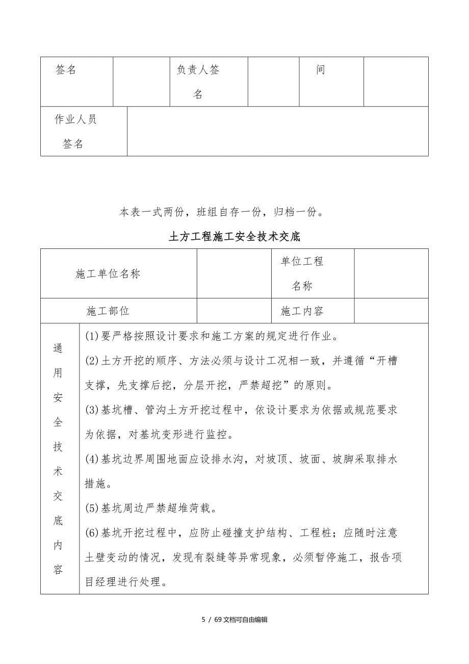 建筑和装饰装修施工现场安全技术交底大全_第5页