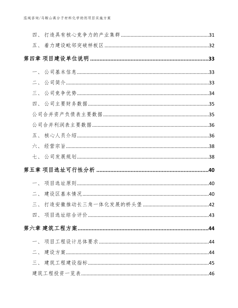 马鞍山高分子材料化学助剂项目实施方案（模板范文）_第3页