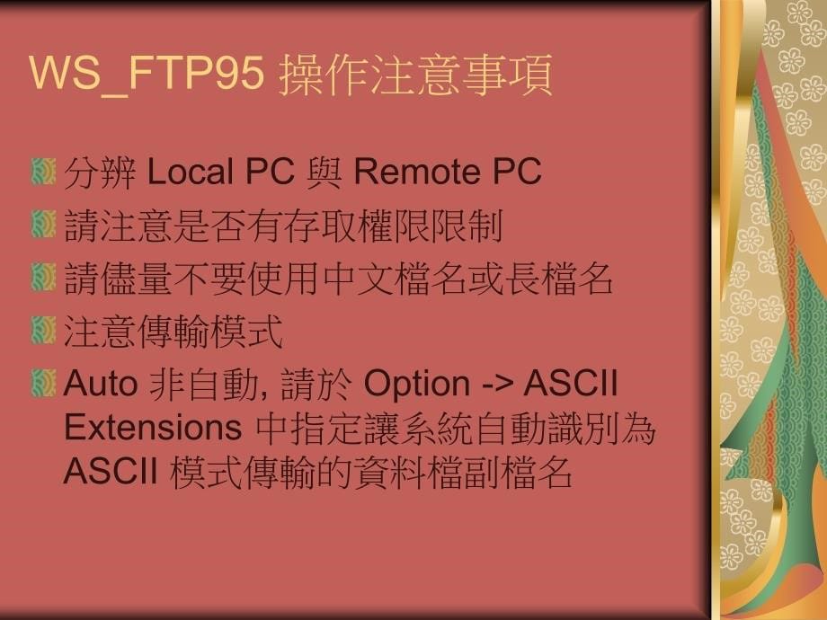 使用WSFTP上传资料操作注意要点_第5页