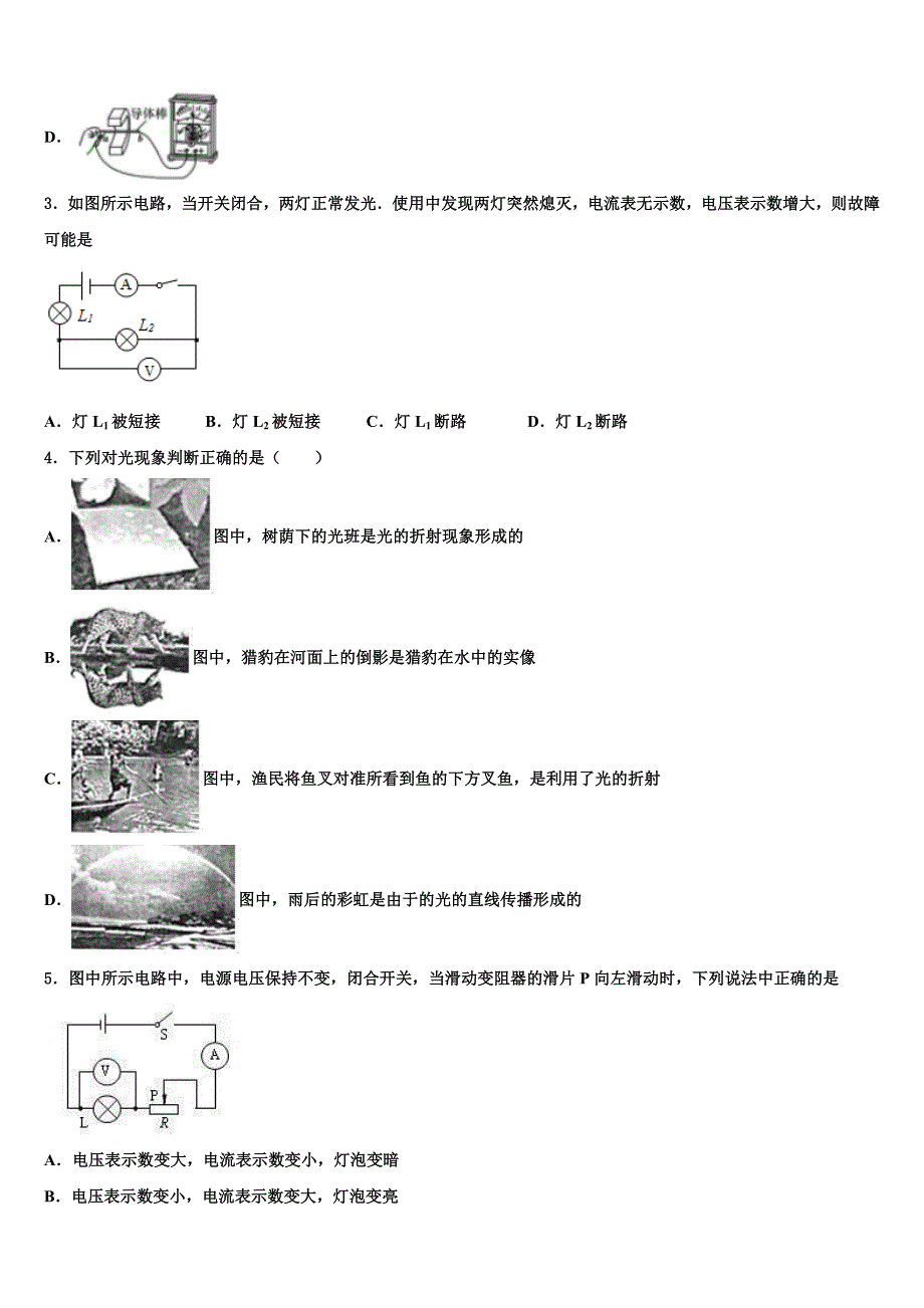 山东省济宁市曲阜师大附属实验校2023学年中考联考物理试题（含解析).doc_第2页