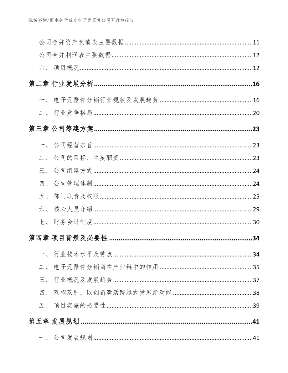 丽水关于成立电子元器件公司可行性报告_第4页